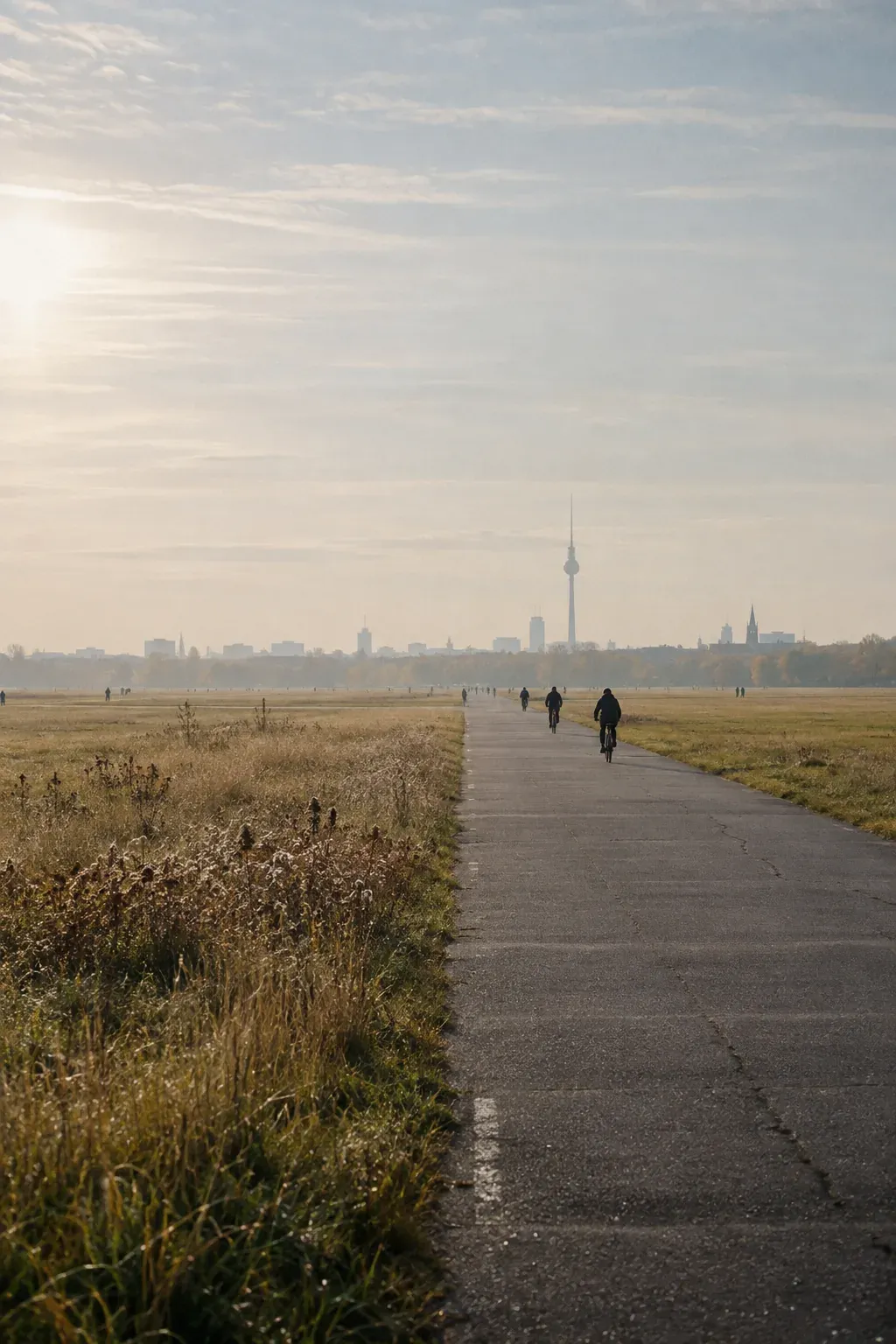 Sample image of a path across a wide open urban field